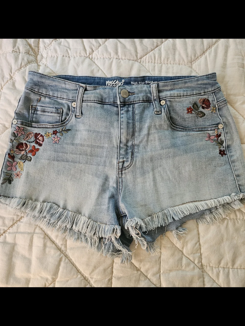 Massimo - High Rise Short - Floral Embroidered- Size 10/30 - Picture 1 of 8